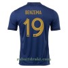 Frankrike Benzema 19 Hjemme VM 2022 - Herre Fotballdrakt